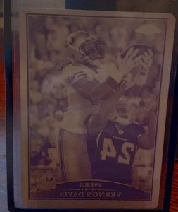 Placa de impresión magenta Topps 2009 cromada fútbol Vernon Davis 1/1 - Imagen 1 de 2