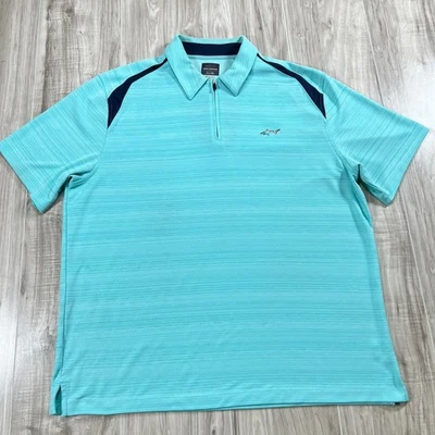 Camisa polo de golf Greg Norman Collection para hombre XL azul aguamarina rendimiento texturizado Foto 1 de 4