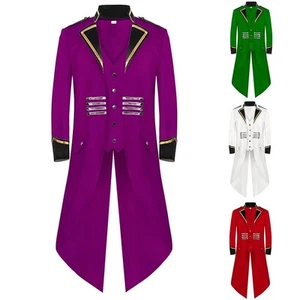 Hot New Daily Cosplay Tailcoat Swallow Tail Jacket Swallow-tailed Coat - Picture 1 of 22