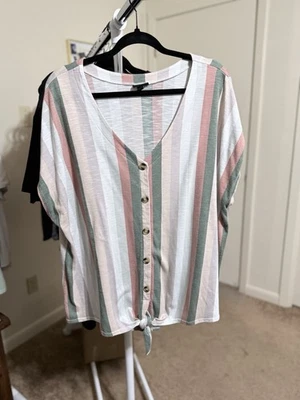 Torrid 3 Striped Top - Image 1 of 4