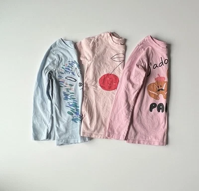 Tea Collection Girls Size 5/6 Lot Of 3 Graphic TShirt Long & Short Sleeve - Image 1 of 4