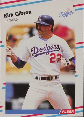 1988 Fleer Update Baseball Kirk Gibson #U-93 - Image 1 of 2