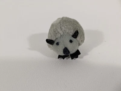 Tiny Miniature Mouse Koala Rat Animal Soft Plush 2" Gray Black Vintage Toy - Image 1 of 4