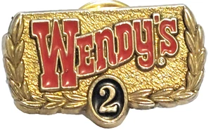 Pin de solapa Wendy's Restaurant 2 años de servicio - Imagen 1 de 2