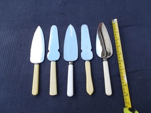 5 Vintage Kuchenscheiben mit zusammengesetzten Griffen Made in England Sheffield & Bristol - Bild 1 von 24