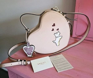 Radley London Love Potion Heart Shape Small Red Zip Around Crossbody Bag - Picture 1 of 6