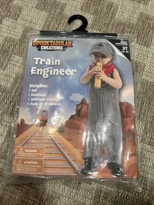 Train Engineer Spooktacular Toddler; Hat, NO BANDANA, NO WHISTLE, Overalls - Picture 1 of 8