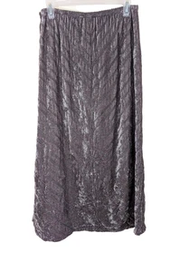 Maxi Falda J. Jill Terciopelo Gris Puntada Chevron Cintura Elástica Cremallera Lateral Boho Talla 6 - Imagen 1 de 11