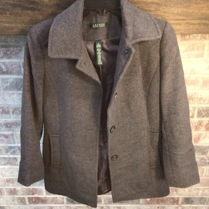 Ralph Lauren Grey Wool Blend Peacoat, Gray, Women’s Size 4 - Picture 1 of 13