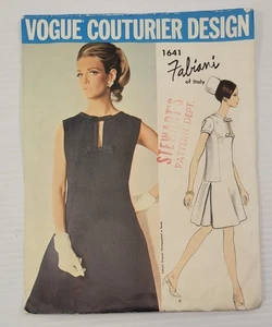 *L32) Vintage Vogue Couturier Design Alberto Fabiani Italy Schnittkleid Schnittmuster - Bild 1 von 11