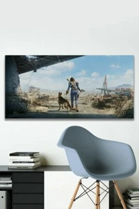 Fallout - Patrulla Vecinal Estampado en Lona Femenina (Ltd de 100) 18"" x 36"" Carne de Dog - Imagen 1 de 10