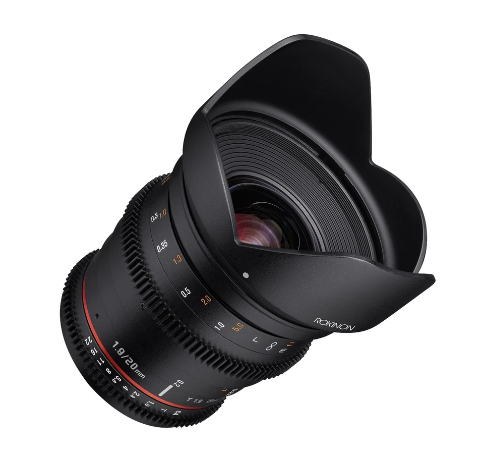 Rokinon 20mm T1.9 Cine DS AS ED UMC Wide Angle Cine Lens for Canon EF - DS20M-C - Image 1 of 4