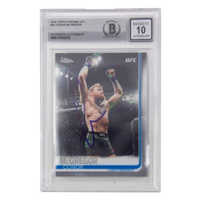 Conor McGregor Signed 2019 Topps UFC Chrome #93 – BGS Autograph 10 - Image 1 of 2