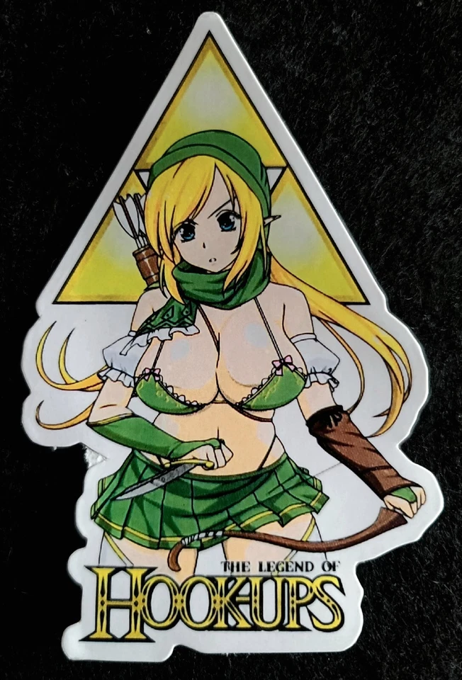 HOOK-UPS HOOK UPS STICKER VINTAGE "THE LEGEND OF BIG BOOBS" 3 1/4 X 4 3/4" GLOSSY