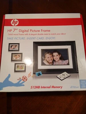 HP DF780b4 7" Black Wood Digital Photo Picture Frame 2GB 2GB Internal Memory - Image 1 of 4
