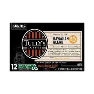 Tully's Coffee Miscela Hawaiana Tully's Coffee Keurig Monodose K-Cup 12 Cialde - Foto 1 di 4