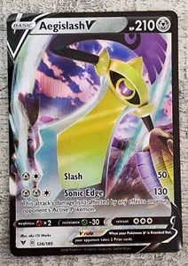 AEGISLASH V 126/185 VIVID VOLTAGE POKEMON (ULTRA, NM) - Picture 1 of 2