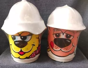 Set Of 2 Vintage Deka 1978 The Big League Bears Plastic Mugs - Picture 1 of 19