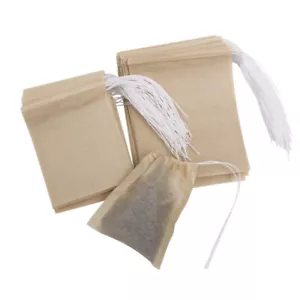 Bolsa de té con cordón filtro de café 200 piezas para té de hojas sueltas - Imagen 1 de 10