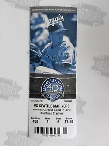 2009 Seattle Mariners at Kansas City Royals Ticket 8.6.09 - Bild 1 von 1