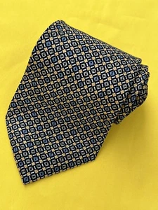 Authentic FENDI Small Plaids FF Design On Multicolor 100% Silk Necktie Tie - Picture 1 of 12