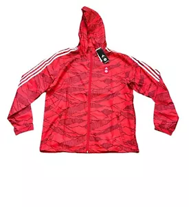 New NWT Bayern Munich Adidas Men's Full Zip Up Hoodie Windbreaker Jacket Small - Picture 1 of 2