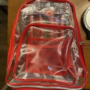 17" K Cliffs Rolling Clear Backpack Heavy Duty Daypack Bookbag w/Wheels - Picture 1 of 11