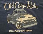 Old Guys Rule (Still Plays With Trucks) Black 3XL Cotton T-Shirt