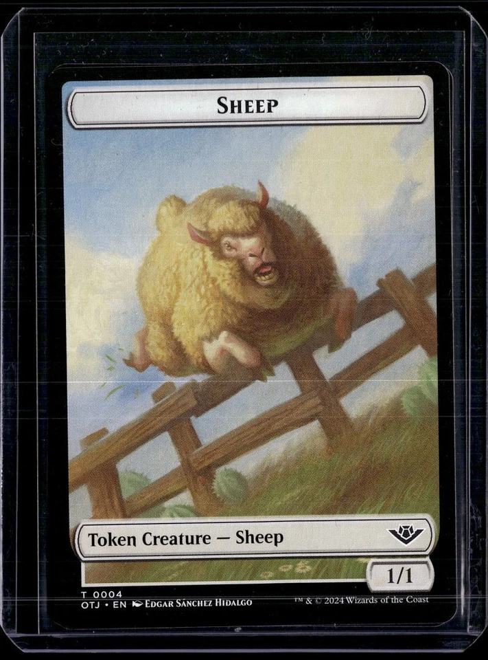 Sheep Token - 4 - OTJ - NM - MTG Magic the Gathering - Image 1 of 1