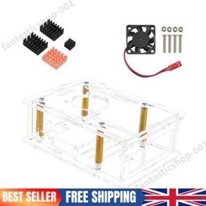 For Raspberry Pi 5 Acrylic Case For Pi 5 Case Protective Case with Cooling Fan - Afbeelding 1 van 24