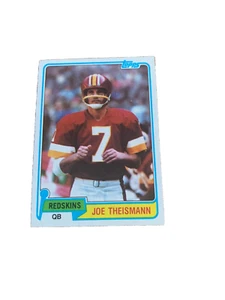 JOE THEISMANN 1981 TOPPS WASHINGTON REDSKINS CARD #165 - Bild 1 von 2