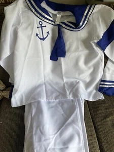 euc MORPH Costumes men XL DONALD DUCK SAILOR COSTUME 3pc white CUTE - Picture 1 of 5