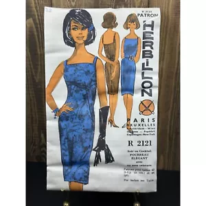 Vintage Patron Herbillon Sheath Evening or Cocktail Dress Pattern R 2121 Size 42 - Picture 1 of 2