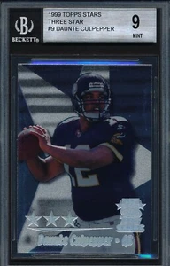 Topps Stars Daunte Culpepper Three Stars Rookie 1999 RC #9 BGS 9 como nuevo - Imagen 1 de 2