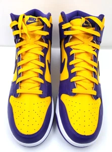 Nike Dunk High Retro Purple Yellow Lakers Purple LSU MEN'S Sz 13 (DD1399-500 - Picture 1 of 12