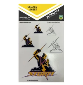 62533 MELBOURNE STORM NRL SET OF 5 UV CAR DECAL STICKER STICKERS SHEET ITAG - Picture 1 of 1