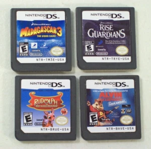 Nintendo DS Game Lot, Rudolph, Madagascar 3, Rise Of the Guardians, Alvin - Picture 1 of 2