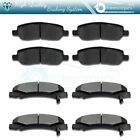 4 Front And 4 Rear Brake Ceramic Pads For 06-2011 Buick Lucerne Cadillac DTS Nissan Sunny