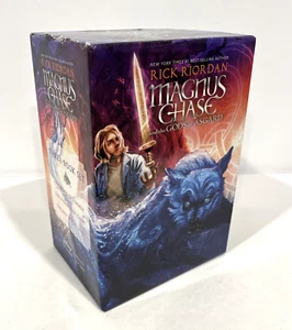 MAGNUS CHASE AND THE GODS OF ASGARD HARDCOVER THREE-BOOK SET RICK RIORDAN DISNEY - Picture 1 of 9