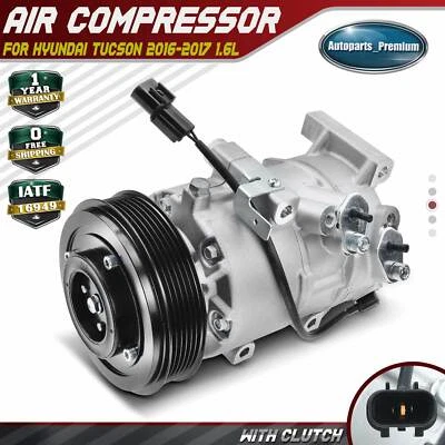 Компрессор кондиционера с 6-канавочным шкивом и стилем DVE16 для Hyundai Tucson 2016-2017 - Изображение 1 из 4