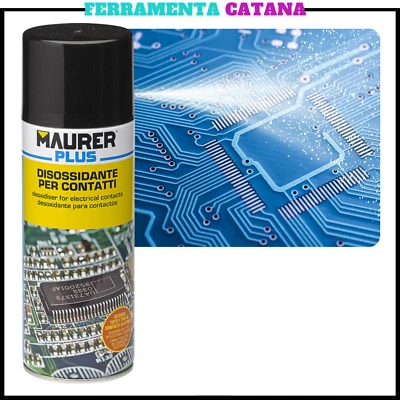 MAURER PLUS DISOSSIDANTE PULITORE PULISCI DETERGENTE SPRAY PER CONTATTI ELETTRICI 400 ML