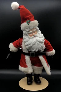 Musical Weihnachtsmann Plüsch Porzellan Display ""Here Comes Santa Claus"" 19""T BRINN - Bild 1 von 12