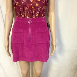 Wild Fable Hot Pink Mini Skirt NWT Corduroy Select Sizes - Picture 1 of 6