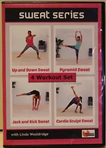 Sweat Series 4 workouts with Linda Wooldridge exercise fitness DVD cardio sculpt - Imagen 1 de 4