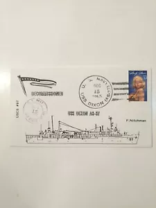 USS Dixon AS-37 Posted Envelope Decommissioned Cover Marilyn Monroe Stamp - Picture 1 of 3