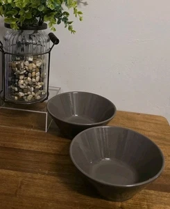 Pair of Pampered Chef Soup Salad Cereal All Purpose Bowls 6½"x3" Brown NEW - Picture 1 of 6