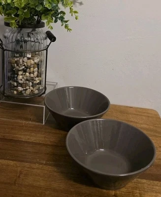 Pair of Pampered Chef Soup Salad Cereal All Purpose Bowls 6½"x3" Brown NEW - Image 1 of 4