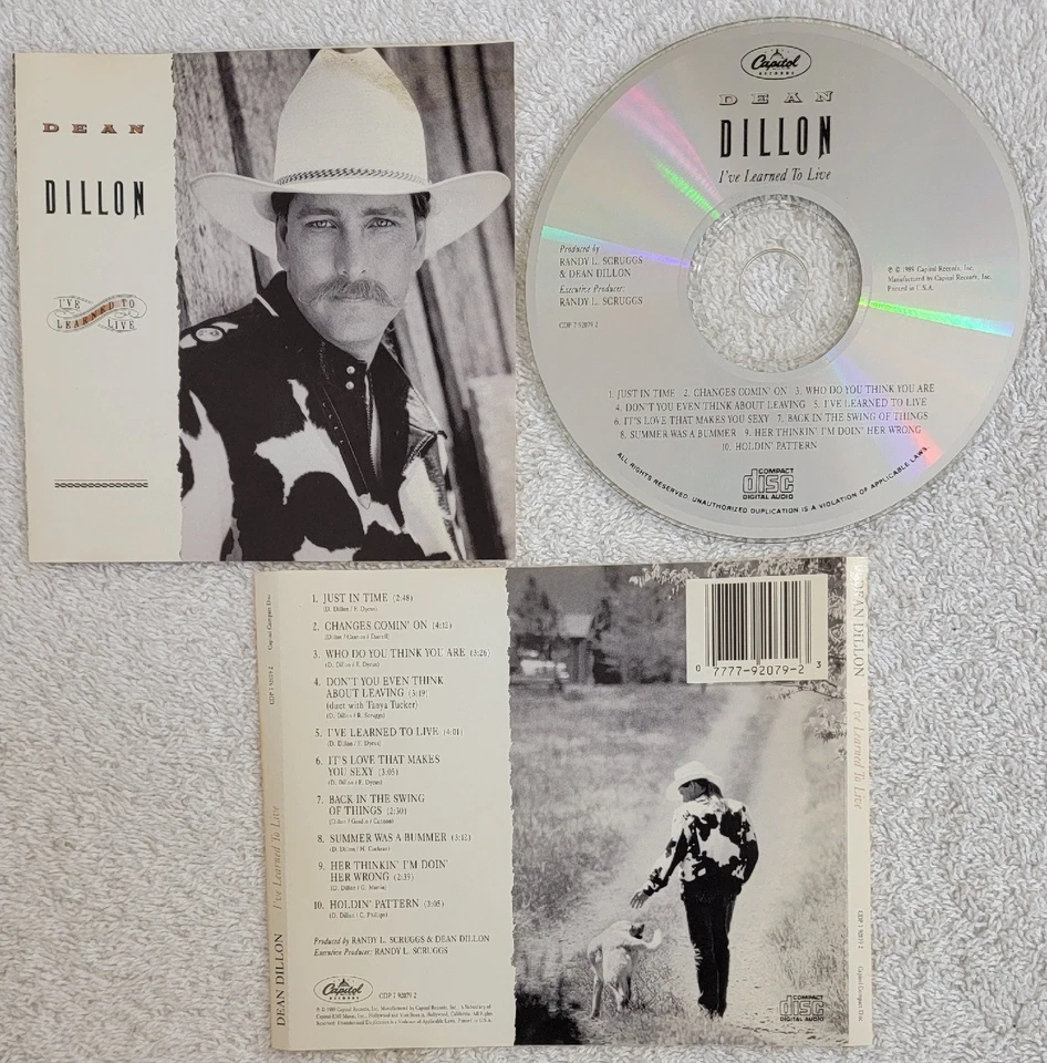 Dean Dillon - I've Learned To Live CD (1989, Capitol) - Disc is EXCELLENT Minus - Image 1 of 1