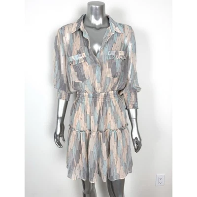 Vestido LOVESTITCH de gasa para mujer mediano dorado moteado pastel Foto 1 de 4