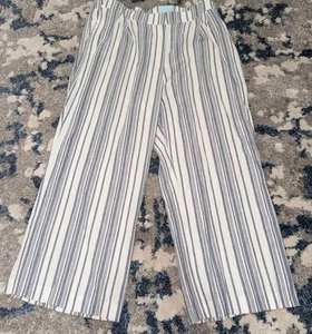 NWT, Blue Striped, Wide Leg, Linen Pants- Women's Size 3XL - Picture 1 of 4